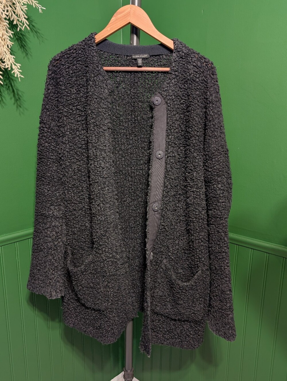 Eileen Fisher Oversized Boucle  Sweater L